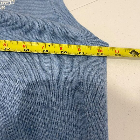 Peter Millar Crown Mens Vest Large Blue 1/4 Zip Cashmere‎ Silk Oldmoney Golf - Picture 5 of 9